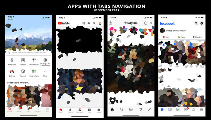 Apps with tabs navigation